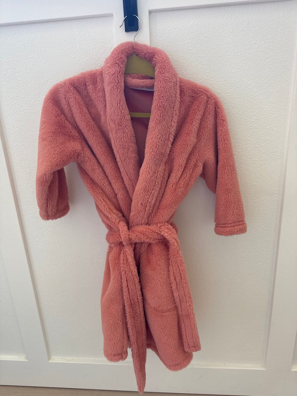 Super Soft Minky Couture Coral Kids Bath Robe Size M/L